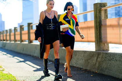 atmosphere details, back detail, black boots, black dress, black jacket, black shoes, caroline vreeland, detail, fashion week, frenchystyle, FW, geometric, graphic jacket, harness, high boots, high heels, horizontal, jimmy choo, jonathan paciullo, multicolor jacket, NEW YORK, nude sandals, NYFW, off the shoulder, printed jacket, ranger boots, see through, SPRING SUMMER 2017, SS 17, street style, sunglasses, transparent, white bag, white clutch, woman