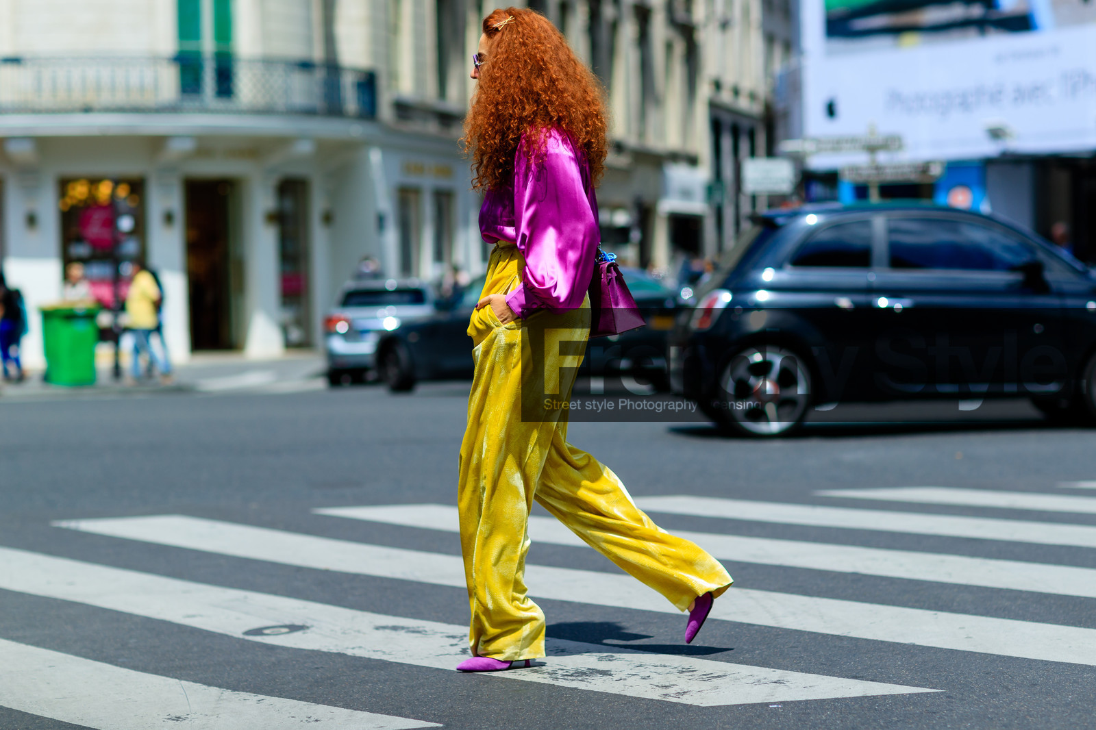 atmosphere details, AUTUMN WINTER 2016-2017, AW 16-17, FALL WINTER 2016-2017, fashion week, frenchystyle, full length, FW, FW 16-17, HAUTE COUTURE, high heels, high waist, horizontal, jonathan paciullo, leather bag, MENSWEAR, PARIS, PFW, pink bag, pink shirt, pink shoes, street style, sunglasses, trousers, velvet, yellow pants