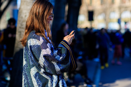 atmosphere details, AUTUMN WINTER 2017-2018, AW 17-18, detail, embroidered jacket, FALL WINTER 2017-2018, fashion week, frenchystyle, FW, FW 17-18, glitter, horizontal, jonathan paciullo, MFW, MILAN, printed jacket, sequined jacket, street style