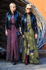 AUTUMN WINTER 2016-2017, AW 16-17, belted dress, black bag, black boots, black jacket, caroline vreeland, FALL WINTER 2016-2017, fashion week, floral, flower, frenchystyle, full length, FW, FW 16-17, geometric, graphic dress, green dress, high heels, jonathan paciullo, leather bag, leather boots, leather jacket, LFW, LONDON, long dress, MENSWEAR, mini bag, open toe, printed dress, ray ban, red boots, red dress, shea marie, street style, striped dress, stripes, sunglasses, varnished leather, varnished leather shoes, vertical
