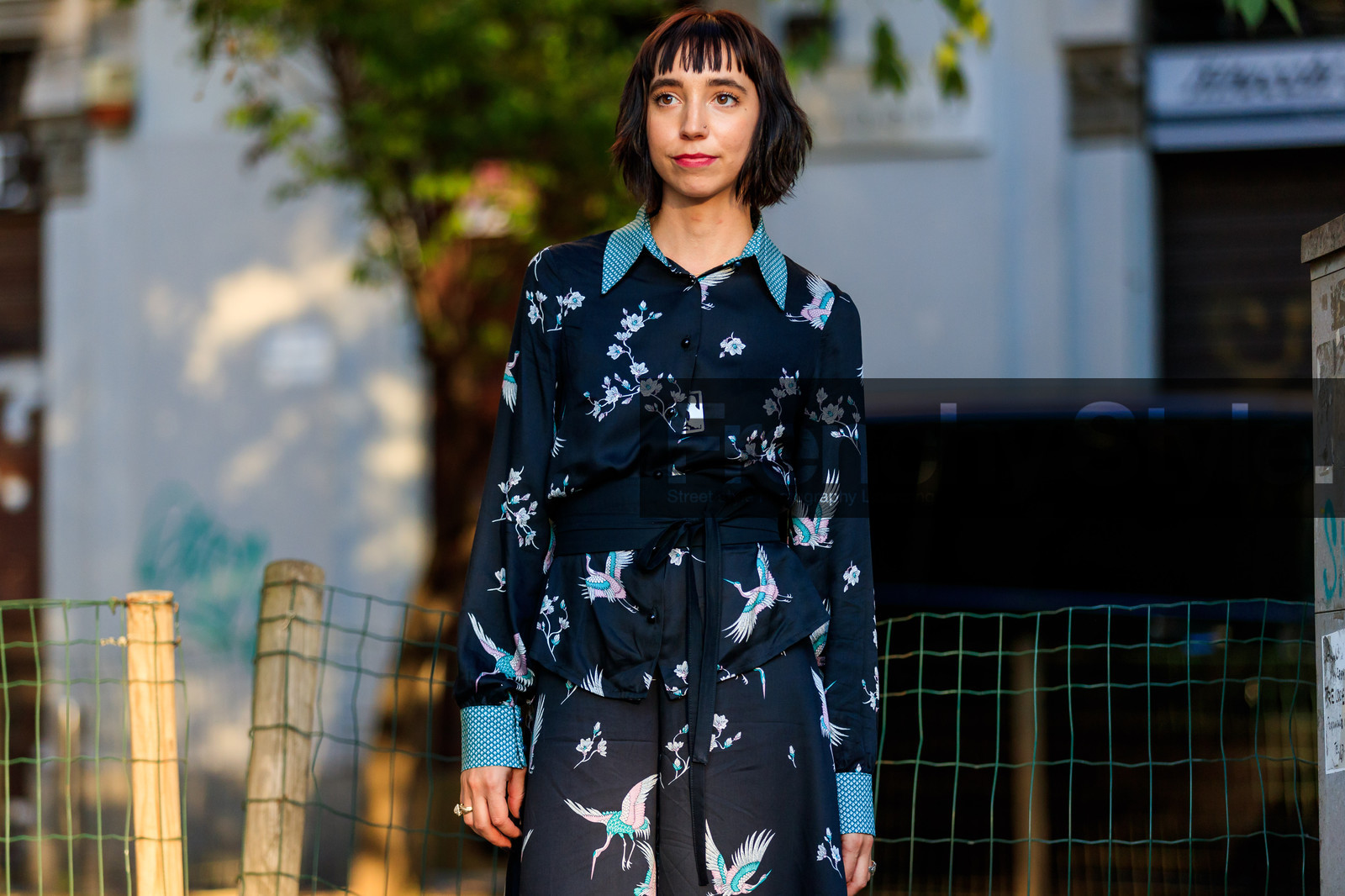 atmosphere details, black dress, detail, fashion week, floral, flowers, frenchystyle, FW, graphic dress, horizontal, jonathan paciullo, MFW, MILAN, printed dress, SPRING SUMMER 2018, SS 18, street style