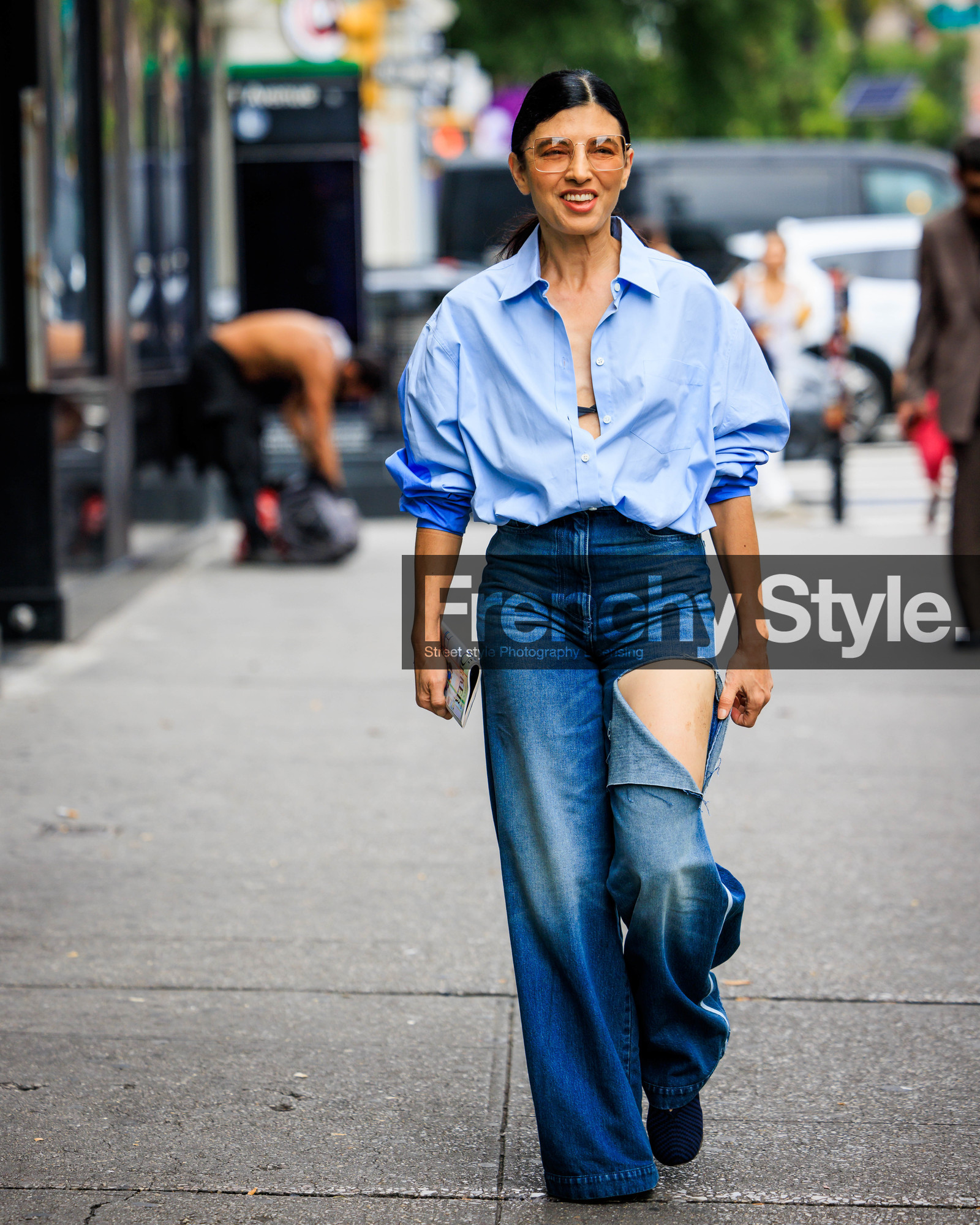 jonathan paciullo, FW, frenchystyle, fashion week, street style, vertical, full length, SPRING SUMMER 2024, SS 24, NYFW, NEW YORK