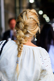 atmosphere details, back detail, braids, detail, fashion week, frenchystyle, FW, jonathan paciullo, NEW YORK, NYFW, SPRING SUMMER 2018, SS 18, street style, vertical, white dress