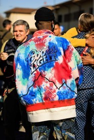 bomber printed jacket, multicolor mens jacket, multicolor jacket, details, fashion week, frenchystyle, FW, jonathan paciullo, street style, MFW, MILAN, FALL WINTER 2022_2023, AUTUMN WINTER 2022-2023, FW 22-23, vertical, atmosphere details