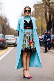AUTUMN WINTER 2016-2017, AW 16-17, babies, black, black knit, blue, blue coat, blue sweater, céline, embroidered sweater, FALL WINTER 2016-2017, fashion week, floral, flower, frenchystyle, full length, FW, FW 16-17, high heels, jonathan paciullo, LFW, LONDON, MENSWEAR, pink, printed shoes, printed skirt, purple, red, silk skirt, street style, sunglasses, turquoise, turtleneck sweater, vertical, yellow