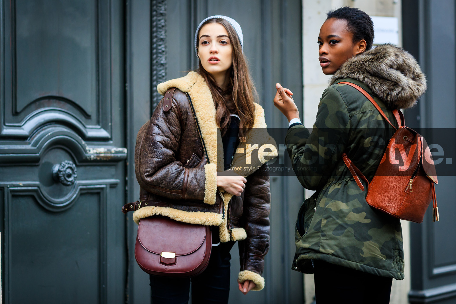 bordeaux, brown fur, brown jacket, burgundy, camel bag, camo jacket, camouflage, fur collar, fur jacket, green jacket, hoodie, leather bag, leather jacket, military jacket, printed jacket, red bag, shearling, fashion week, frenchystyle, FW, jonathan paciullo, street style, PFW, PARIS, SPRING SUMMER 2017, SS 17, HAUTE COUTURE, atmosphere details, detail, horizontal, model