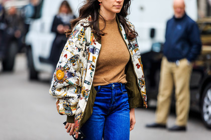 atmosphere details, AUTUMN WINTER 2016-2017, AW 16-17, blue denim, bomber jacket, camel knit, denim pants, detail, FALL WINTER 2016-2017, fashion week, frenchystyle, FW, FW 16-17, horizontal, jeans, jonathan paciullo, kaki jacket, LFW, LONDON, MENSWEAR, printed jacket, street style, trousers