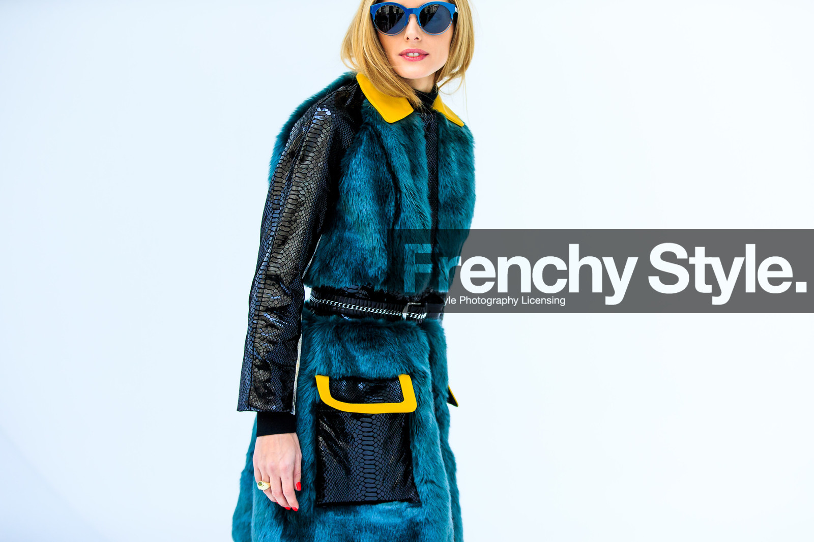 atmosphere details, AUTUMN WINTER 2016-2017, AW 16-17, black coat, detail, FALL WINTER 2016-2017, fashion week, frenchystyle, fur coat, FW, FW 16-17, green fur, horizontal, jonathan paciullo, leather coat, olivia palermo, PARIS, patchwork, PFW, street style, sunglasses