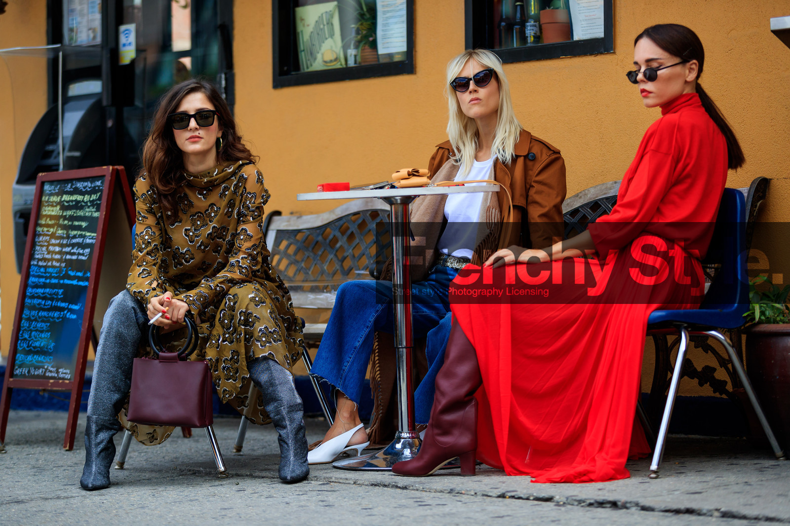 atmosphere details, beige bag, blue denim, bordeaux, brown dress, brown jacket, burgundy, chanel, denim pants, detail, eleonora carisi, embroidered dress, evangelie smyrniotaki, fashion week, frenchystyle, FW, graphic dress, high heels, horizontal, jeans, jonathan paciullo, leather bag, leather shoes, linda tol, loewe, NEW YORK, NYFW, pleated dress, poncho, printed dress, red bag, red boots, red dress, silver shoes, SPRING SUMMER 2018, SS 18, street style, sunglasses, trousers, white belt, white shoes, white t shirt
