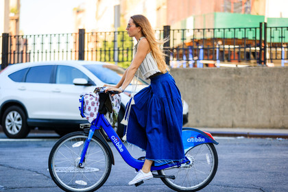 atmosphere details, blue denim, converse, denim skirt, fashion week, frenchystyle, full length, FW, horizontal, jonathan paciullo, leather shoes, NEW YORK, NYFW, SPRING SUMMER 2018, SS 18, street style, white sneakers