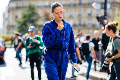 atmosphere details, blue jumpsuit, detail, fashion week, frenchystyle, FW, horizontal, jonathan paciullo, PARIS, PFW, SPRING SUMMER 2017, SS 17, street style