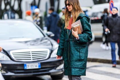 atmosphere details, AUTUMN WINTER 2016-2017, AW 16-17, Clara Racz, detail, embroidered coat, emerald, FALL WINTER 2016-2017, fashion week, frenchystyle, FW, FW 16-17, green coat, hood, horizontal, jonathan paciullo, LFW, LONDON, MENSWEAR, street style, sunglasses