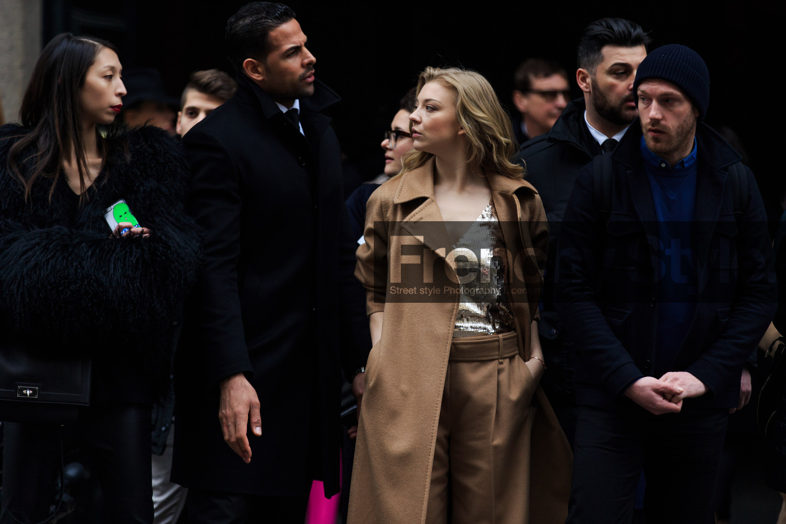 atmosphere details, AUTUMN WINTER 2016-2017, AW 16-17, brown coat, brown pants, camel coat, camel pants, detail, FALL WINTER 2016-2017, fashion week, frenchystyle, FW, FW 16-17, golden top, horizontal, jonathan paciullo, LFW, LONDON, MENSWEAR, natalie dormer, street style, trousers