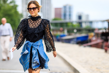atmosphere details, black dress, blue denim, denim jacket, detail, fashion week, frenchystyle, FW, graphic dress, horizontal, jonathan paciullo, lace dress, MENSWEAR, PARIS, PFW, printed dress, see through, SPRING SUMMER 2017, SS 17, street style, sunglasses