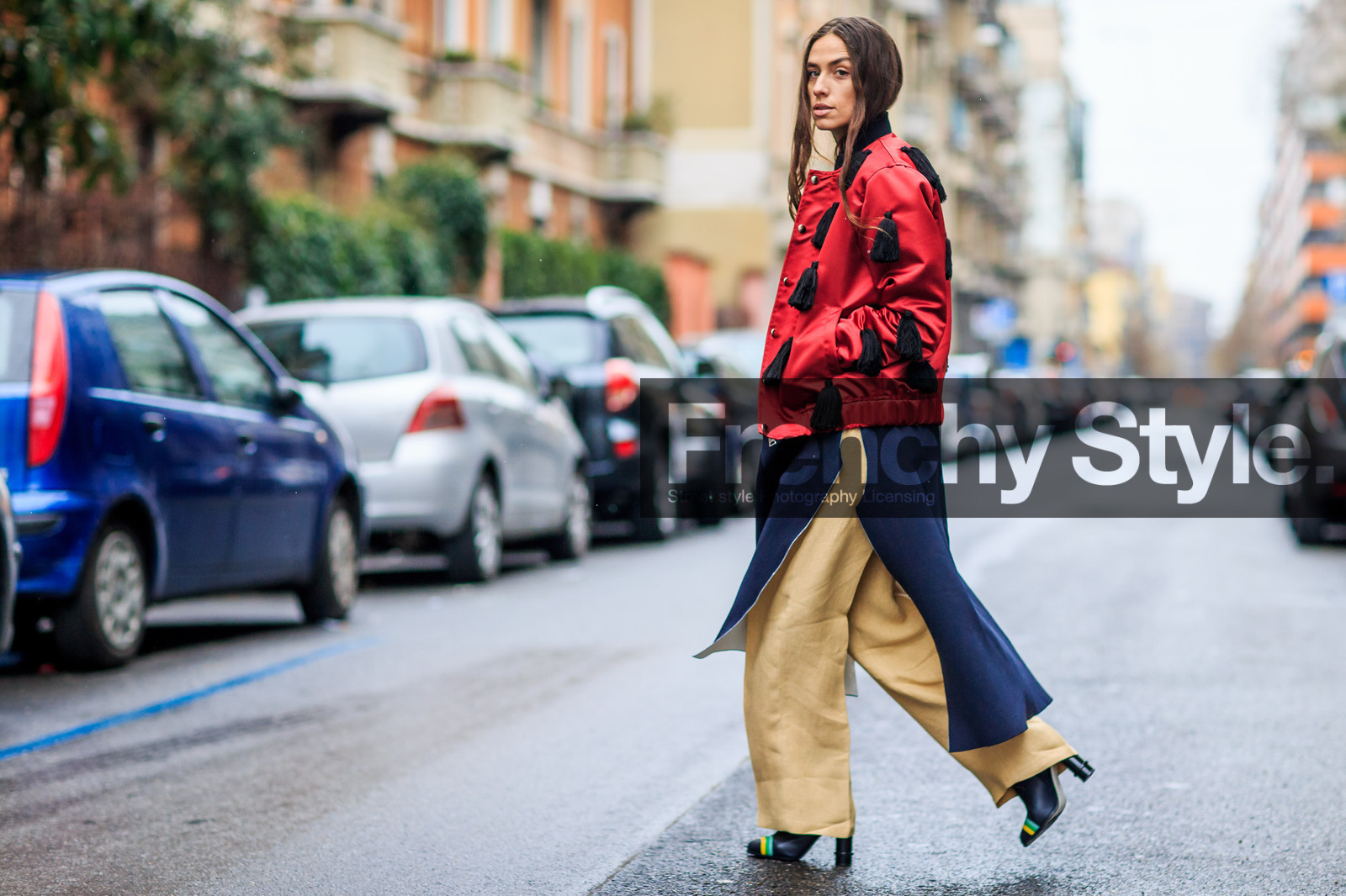 atmosphere details, AUTUMN WINTER 2016-2017, AW 16-17, beige pants, blue dress, bomber jacket, embroidered jacket, erika boldrin, FALL WINTER 2016-2017, fashion week, frenchystyle, full length, FW, FW 16-17, horizontal, jonathan paciullo, leather jacket, LFW, LONDON, MENSWEAR, navy shirt, pompons, red jacket, street style, trousers