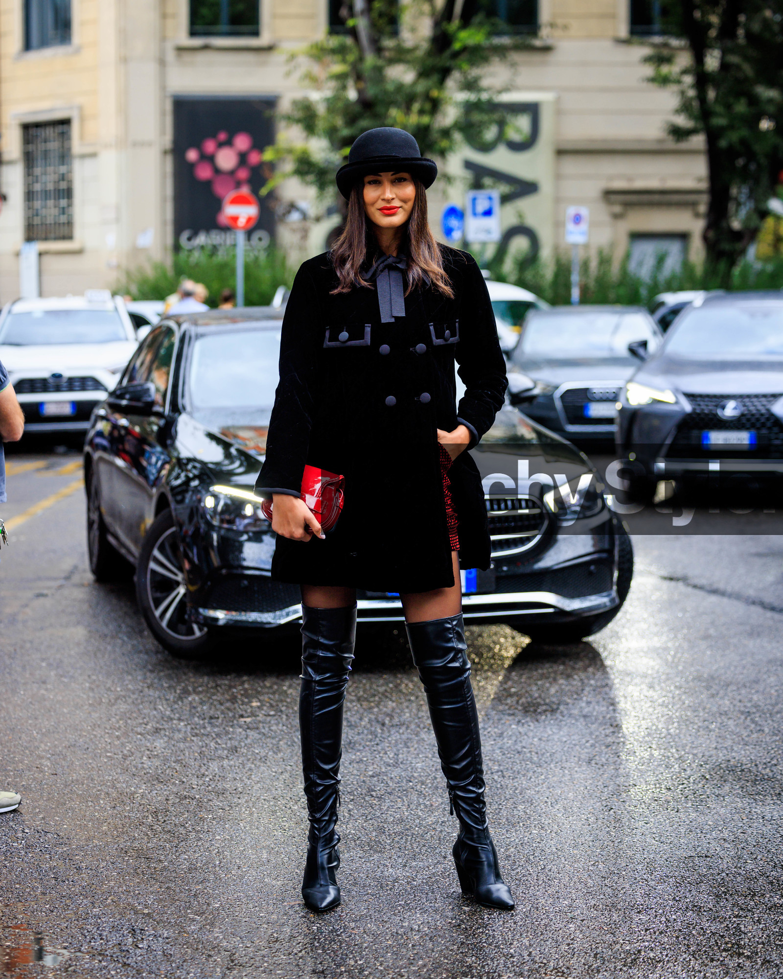 street style, jonathan paciullo, FW, fashion week, frenchystyle, MFW, MILAN, SPRING SUMMER 2024, SS 24, vertical, full length