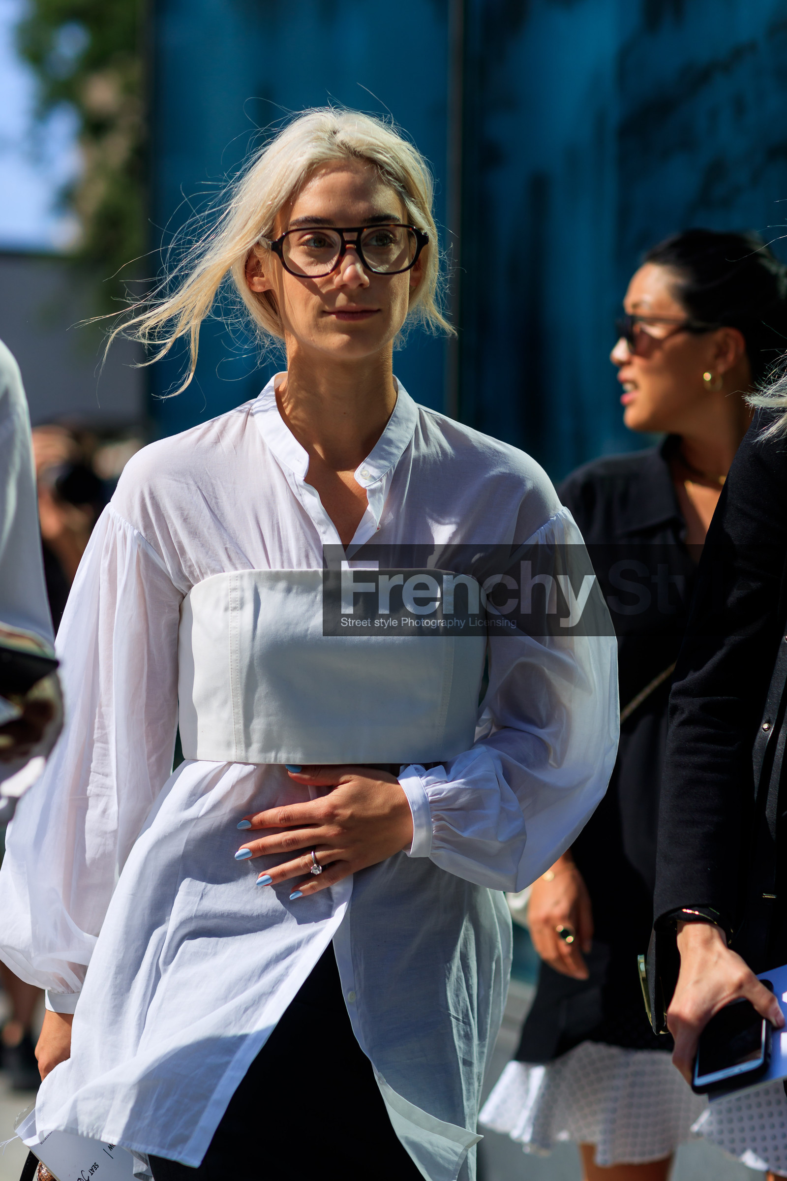 atmosphere details, bustier top, detail, fashion week, frenchystyle, FW, jonathan paciullo, NEW YORK, NYFW, SPRING SUMMER 2018, SS 18, street style, vertical, white shirt