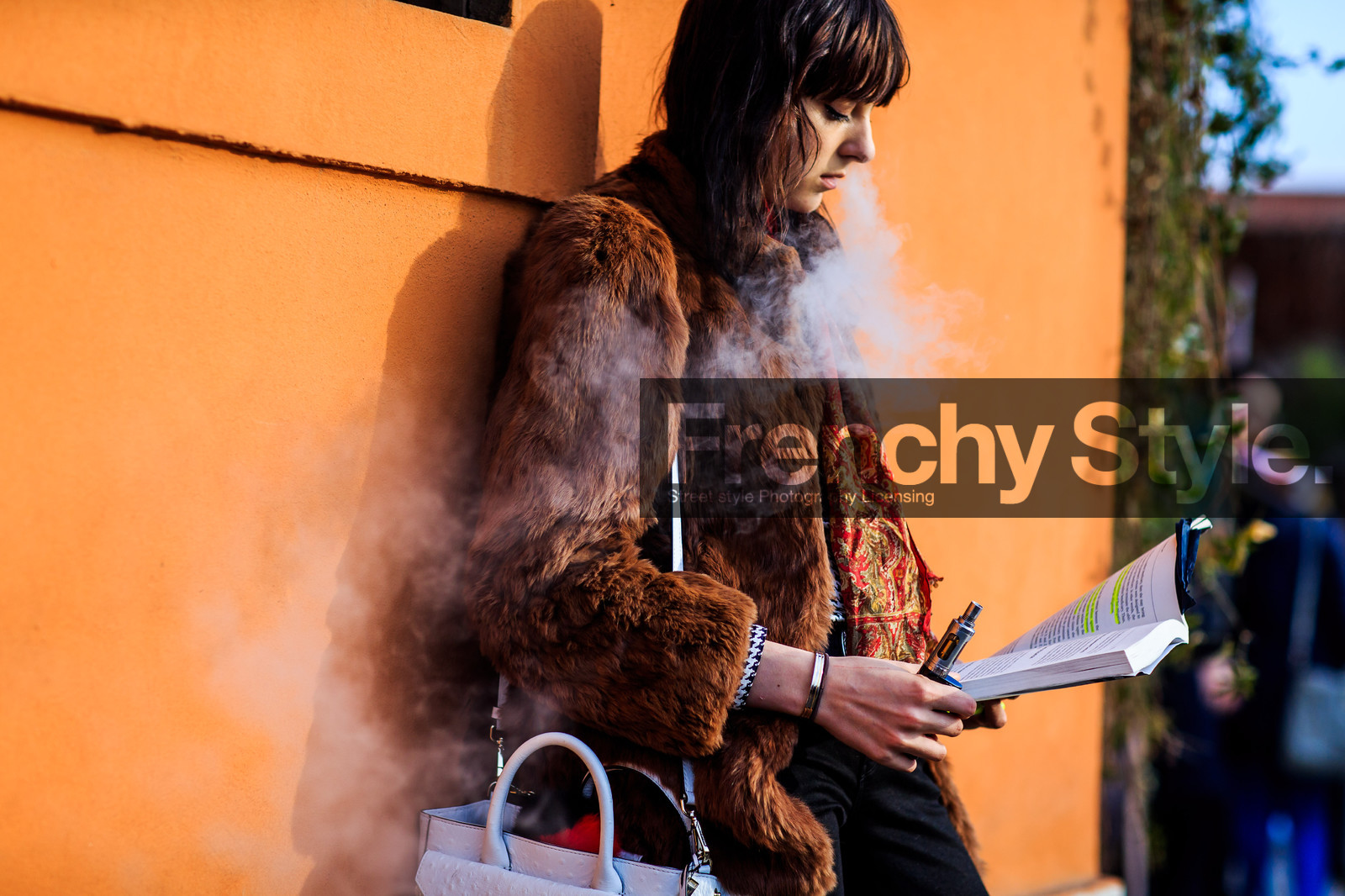 atmosphere details, AUTUMN WINTER 2016-2017, AW 16-17, brown fur, brown jacket, detail, FALL WINTER 2016-2017, fashion week, frenchystyle, fur jacket, FW, FW 16-17, horizontal, jonathan paciullo, LFW, LONDON, MENSWEAR, model, street style