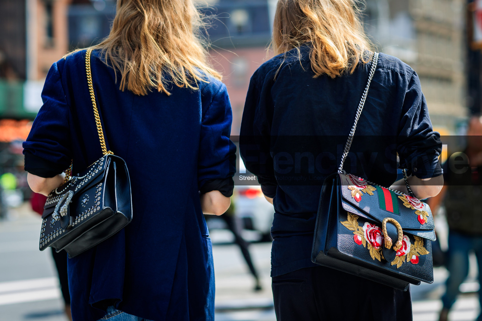 atmosphere details, back detail, black bag, black jacket, detail, embroidered bag, fashion week, frenchystyle, FW, graphic bag, gucci, horizontal, jonathan paciullo, leather bag, NEW YORK, NYFW, printed bag, SPRING SUMMER 2018, SS 18, street style, studs