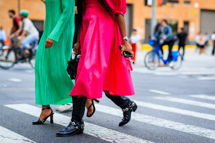 atmosphere details, black boots, cowboy boots, detail, fashion week, frenchystyle, FW, high boots, horizontal, iphone, jonathan paciullo, NEW YORK, NYFW, pink dress, rings, SPRING SUMMER 2018, SS 18, street style