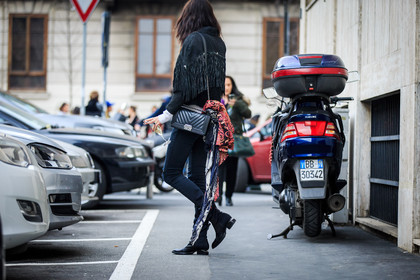 atmosphere details, AUTUMN WINTER 2016-2017, AW 16-17, balenciaga, black bag, black boots, black denim, black jacket, boy bag, chanel, denim pants, detail, FALL WINTER 2016-2017, fashion week, frenchystyle, fringes, FW, FW 16-17, horizontal, jeans, jonathan paciullo, leather bag, leather boots, leather jacket, LFW, LONDON, MENSWEAR, model, printed scarf, red scarf, street style, trousers, white sweater