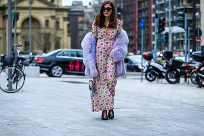 atmosphere details, AUTUMN WINTER 2016-2017, AW 16-17, black, blue, blue bag, eleonora carisi, FALL WINTER 2016-2017, fashion week, floral, flower, frenchystyle, full length, fur jacket, FW, FW 16-17, high boots, high heels, horizontal, jonathan paciullo, leather bag, leather shoes, LFW, LONDON, long dress, MENSWEAR, off the shoulder, pink, pink dress, printed dress, purple, purple fur, street style, sunglasses, turquoise, valentino