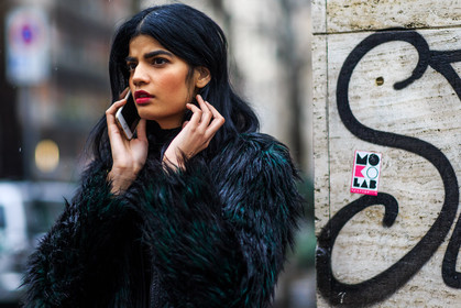 atmosphere details, AUTUMN WINTER 2016-2017, AW 16-17, Bhumika Arora, black fur, black jacket, detail, FALL WINTER 2016-2017, fashion week, frenchystyle, fur jacket, FW, FW 16-17, green fur, horizontal, jonathan paciullo, LFW, LONDON, long hair, MENSWEAR, model, street style
