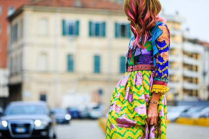 anna dello russo, atmosphere details, AUTUMN WINTER 2016-2017, AW 16-17, blue, detail, dyed hair, embroidered dress, FALL WINTER 2016-2017, fashion week, frenchystyle, fuschia, FW, FW 16-17, glitter, gold, graphic, graphic dress, green, gucci, horizontal, jonathan paciullo, LFW, LONDON, long dress, long hair, MENSWEAR, multicolor, orange, pink, pink hair, printed dress, purple, red, sequined, sequined dress, shiny, street style, striped dress, turquoise, yellow, yellow dress