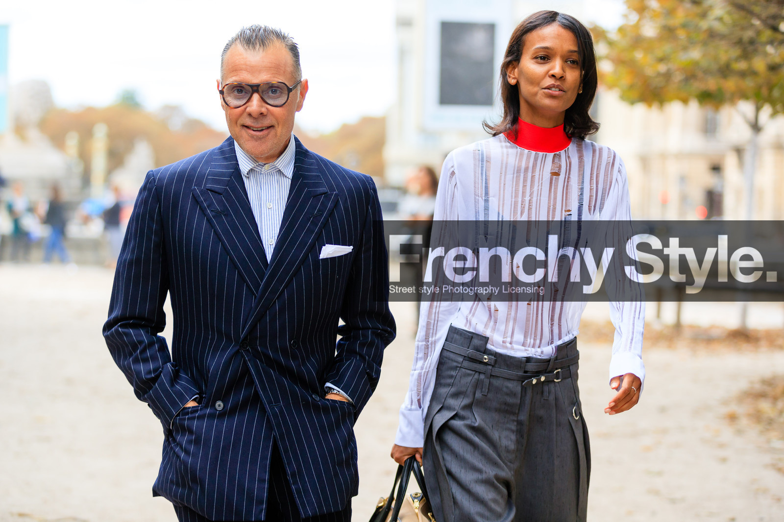 atmosphere details, blazer, blue suit, detail, fashion week, frenchystyle, FW, grey pants, horizontal, jonathan paciullo, liya kebede, navy jacket, navy suit, PARIS, PFW, printed jacket, printed suit, see through, SPRING SUMMER 2017, SS 17, street style, striped jacket, striped suit, trousers, white shirt, white top