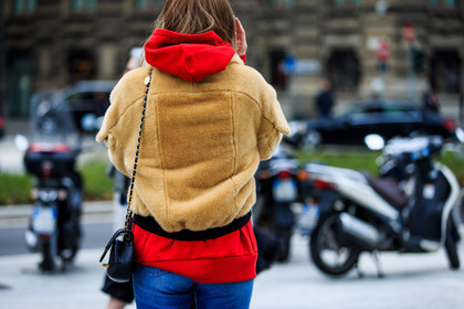 atmosphere details, AUTUMN WINTER 2016-2017, AW 16-17, back, beige fur, beige jacket, black bag, blue denim, bomber jacket, chanel, chiara capitani, céline, denim pants, detail, FALL WINTER 2016-2017, fashion week, frenchystyle, fur jacket, FW, FW 16-17, hoodie, horizontal, jeans, jonathan paciullo, leather bag, LFW, LONDON, MENSWEAR, red sweater, street style, sunglasses, trousers