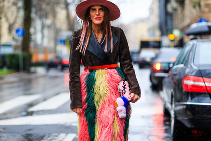 anna dello russo, atmosphere details, AUTUMN WINTER 2016-2017, AW 16-17, brown jacket, detail, FALL WINTER 2016-2017, fashion week, feathers, frenchystyle, fur coat, FW, FW 16-17, graphic coat, green fur, horizontal, jonathan paciullo, leather bag, leather jacket, LFW, LONDON, louis vuitton, MENSWEAR, mini bag, pink bag, pink fur, pink hat, street style, striped coat, studded bag, yellow fur
