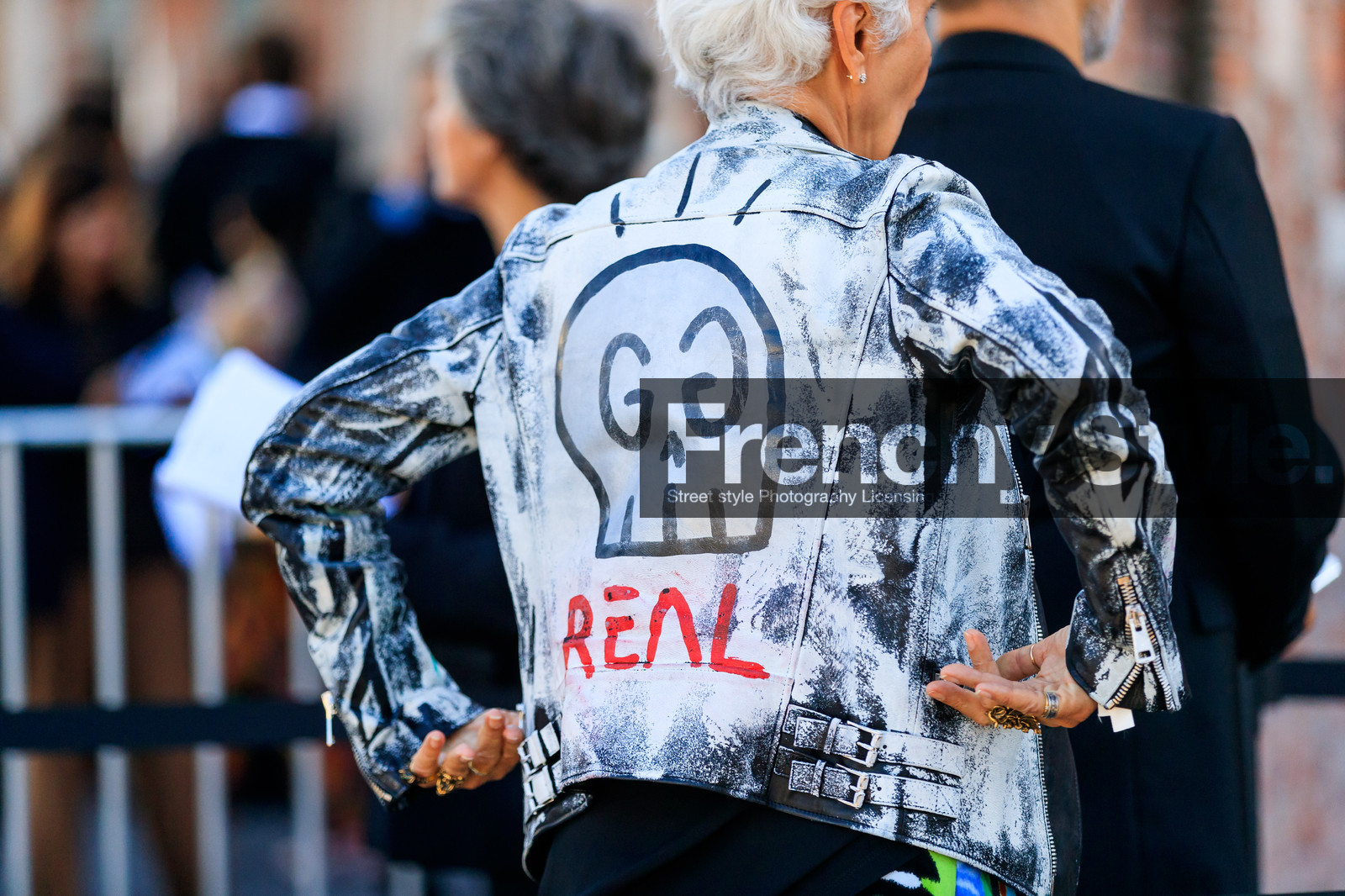 atmosphere details, detail, fashion week, frenchystyle, FW, gucci, horizontal, jonathan paciullo, leather jacket, leather perfecto, MFW, MILAN, printed jacket, SPRING SUMMER 2018, SS 18, street style