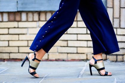 atmosphere details, blue pants, detail, fashion week, frenchystyle, FW, graphic shoes, high heels, horizontal, jonathan paciullo, leather shoes, NEW YORK, NYFW, SPRING SUMMER 2018, SS 18, street style, trousers