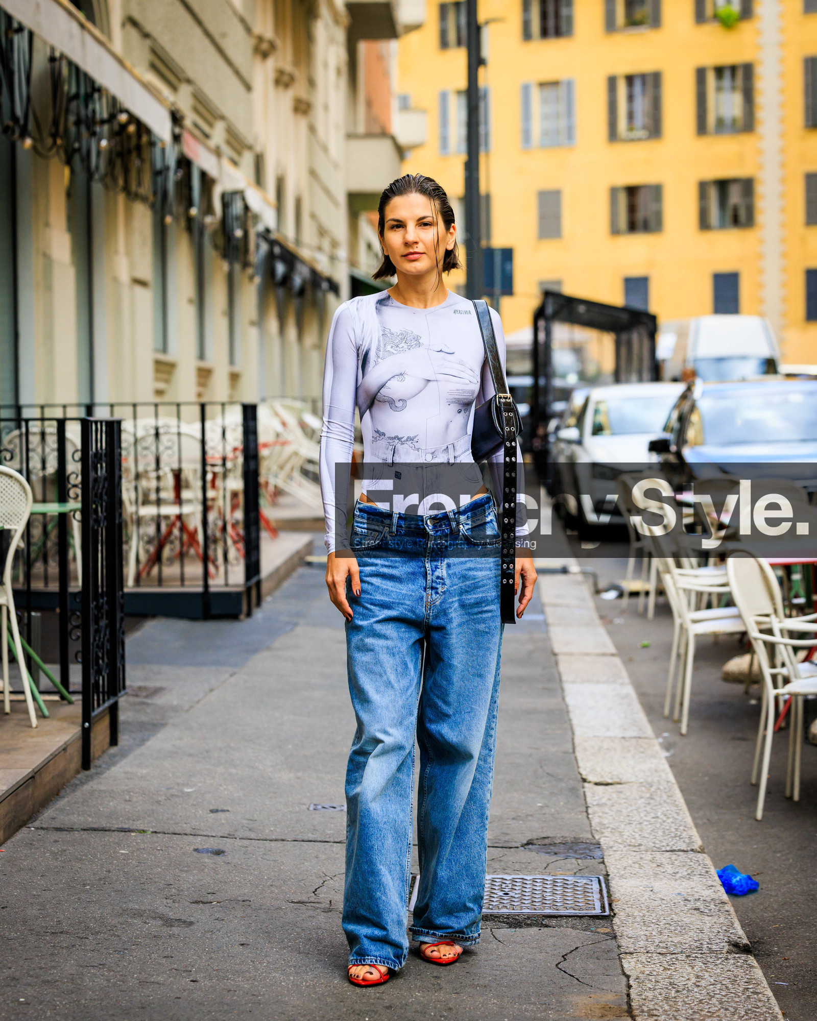 street style, jonathan paciullo, FW, fashion week, frenchystyle, MFW, MILAN, SPRING SUMMER 2024, SS 24, vertical, full length