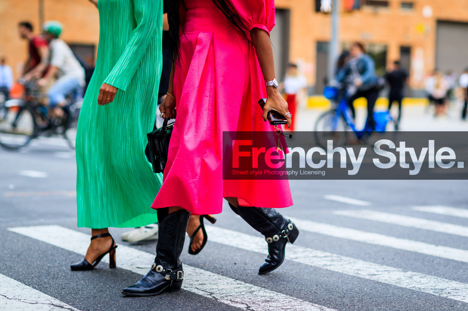 atmosphere details, black boots, cowboy boots, detail, fashion week, frenchystyle, FW, high boots, horizontal, iphone, jonathan paciullo, NEW YORK, NYFW, pink dress, rings, SPRING SUMMER 2018, SS 18, street style