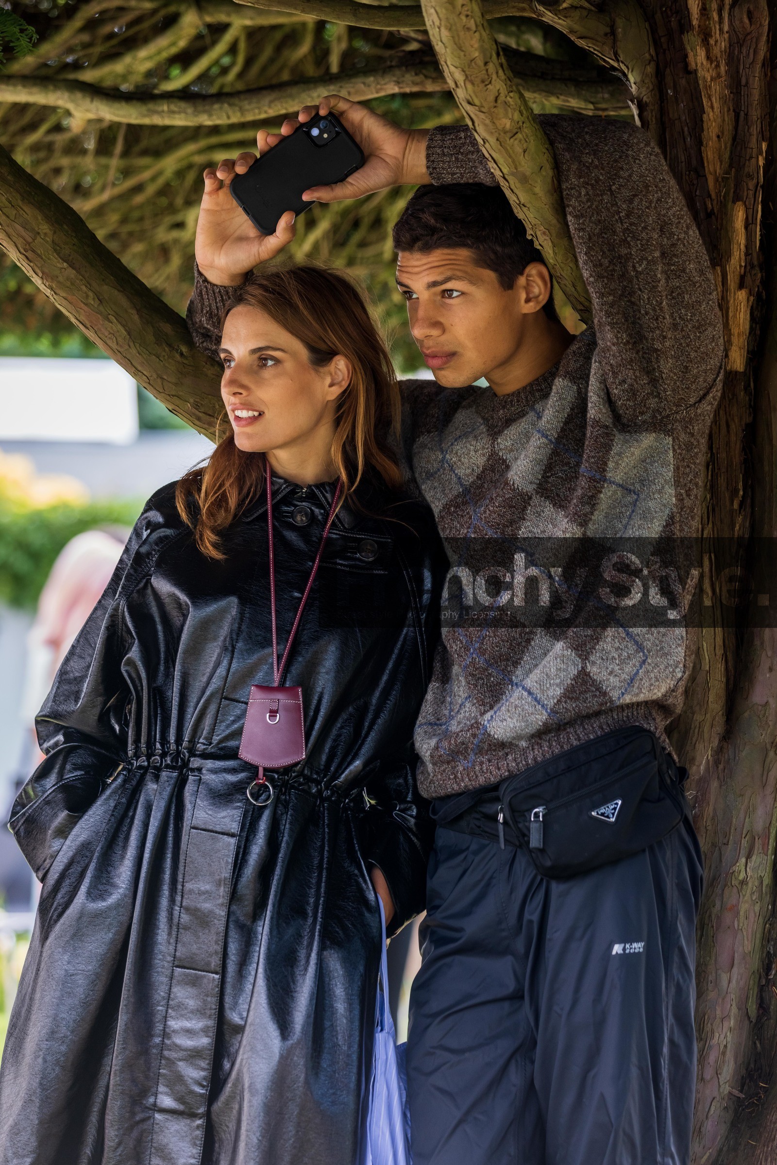 beltpack, black coat, black jogging, brown knit, card holder, checked knit, coat, duo, jogging, jumper, knit, knitwear, leather bag, leather coat, menswear, patent coat, prada bag, printed knit, red bag, fashion week, frenchystyle, FW, jonathan paciullo, street style, SPRING SUMMER 2022, SS 22, COPENHAGEN, CPHFW, vertical, atmosphere details