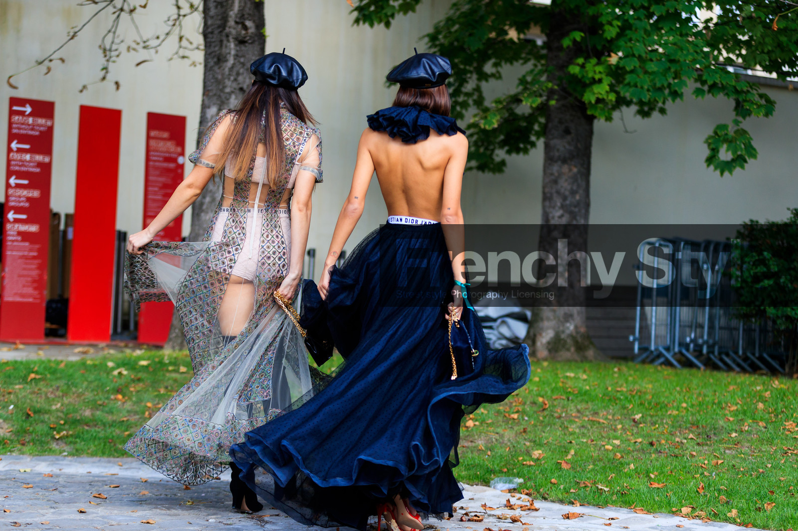 atmosphere details, beret, black bag, black dress, black hat, christian dior, doina ciobanu, embroidered dress, embroideries, fashion week, frenchystyle, full length, FW, graphic dress, horizontal, jonathan paciullo, leather bag, leather shoes, nude dress, open back, PARIS, patricia manfield, PFW, printed dress, satin stitch, see through, sheer dress, SPRING SUMMER 2018, SS 18, street style