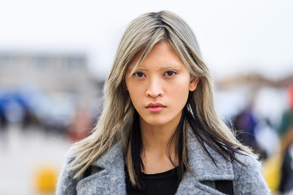 atmosphere details, AUTUMN WINTER 2016-2017, AW 16-17, black t shirt, caban, detail, dyed hair, eyebrow, FALL WINTER 2016-2017, fashion week, frenchystyle, FW, FW 16-17, grey coat, grey hair, grey jacket, horizontal, jonathan paciullo, LFW, LONDON, long hair, marga esquivel, MENSWEAR, model, natural, portrait, skincare, street style