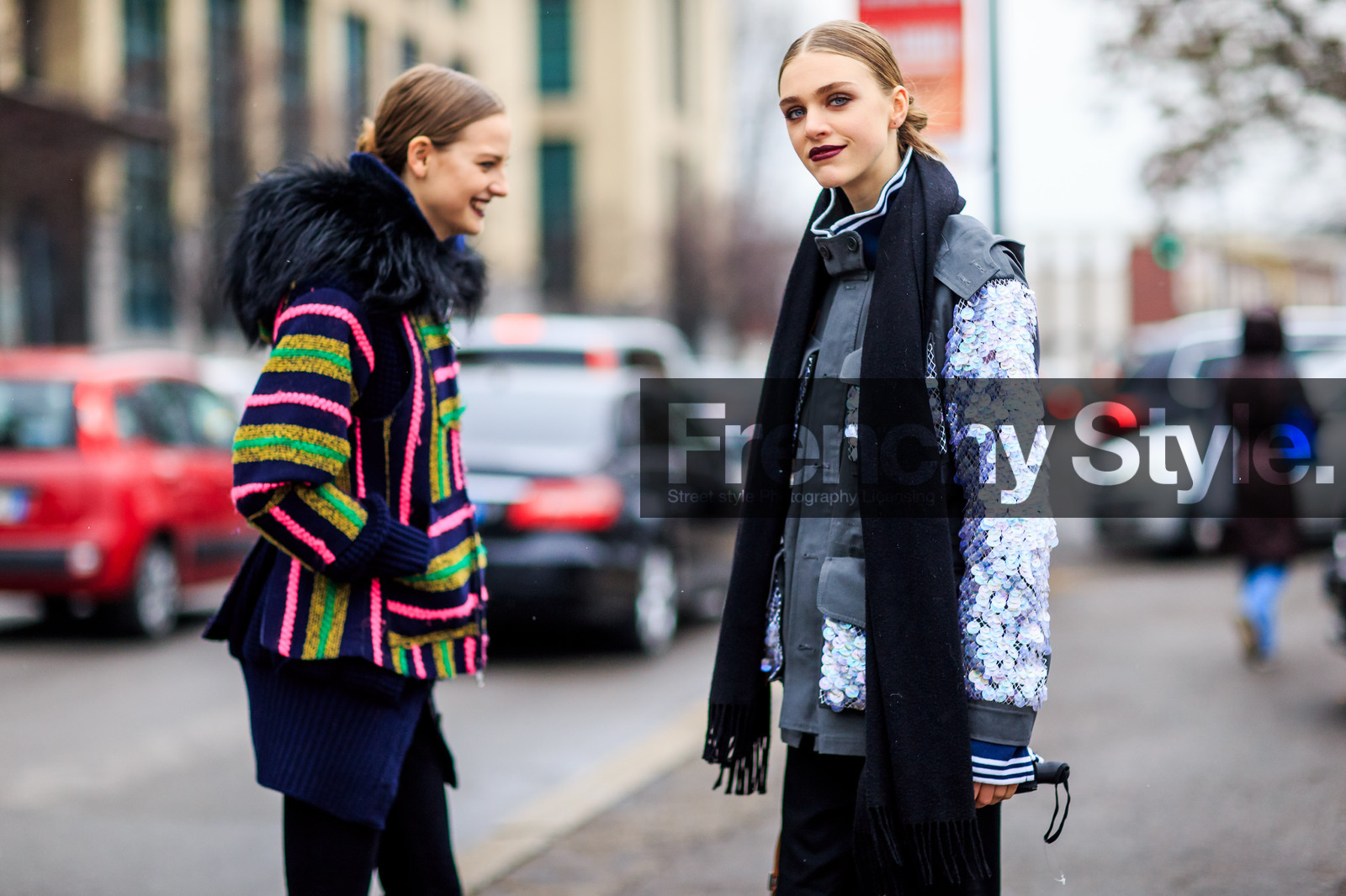 atmosphere details, AUTUMN WINTER 2016-2017, AW 16-17, black scarf, blue fur, dark lips, detail, embroidered jacket, embroideries, FALL WINTER 2016-2017, fashion week, frenchystyle, fur collar, FW, FW 16-17, glitter, grey jacket, horizontal, jonathan paciullo, LFW, LONDON, MENSWEAR, model, printed jacket, sacai, sequined, shiny, street style, striped jacket, stripes
