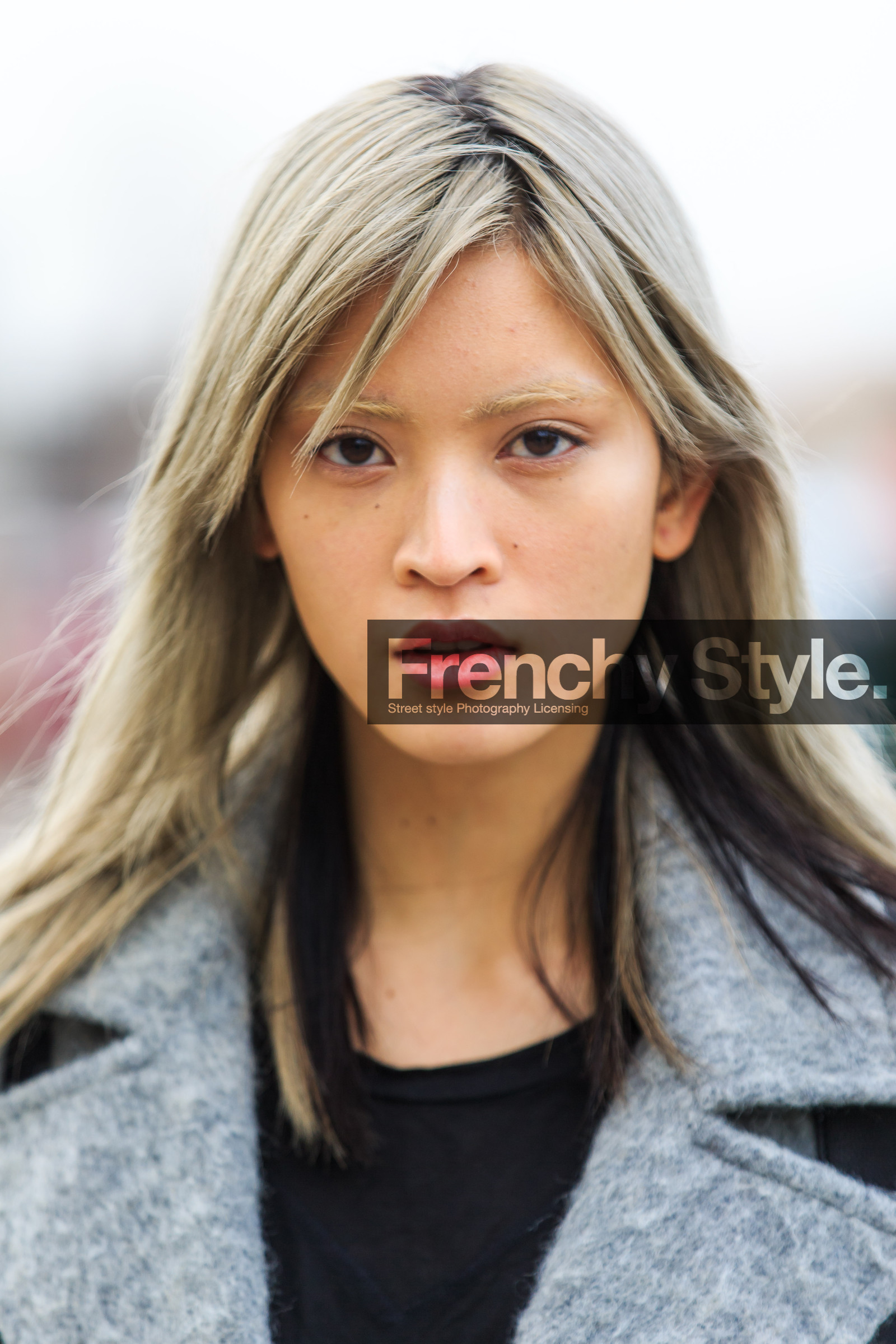 AUTUMN WINTER 2016-2017, AW 16-17, black t shirt, caban, dyed hair, eyebrow, FALL WINTER 2016-2017, fashion week, frenchystyle, FW, FW 16-17, grey coat, grey hair, grey jacket, jonathan paciullo, LFW, LONDON, long hair, marga esquivel, MENSWEAR, model, natural, portrait, skincare, street style, vertical