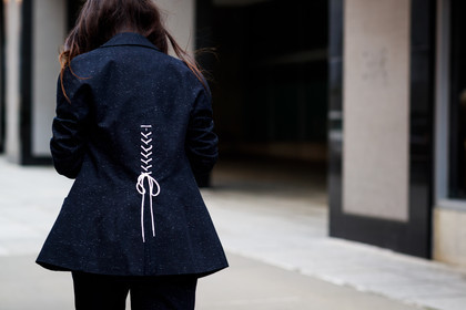 atmosphere details, back detail, black jacket, detail, fashion week, frenchystyle, FW, horizontal, jonathan paciullo, NEW YORK, NYFW, SPRING SUMMER 2018, SS 18, street style, trousers