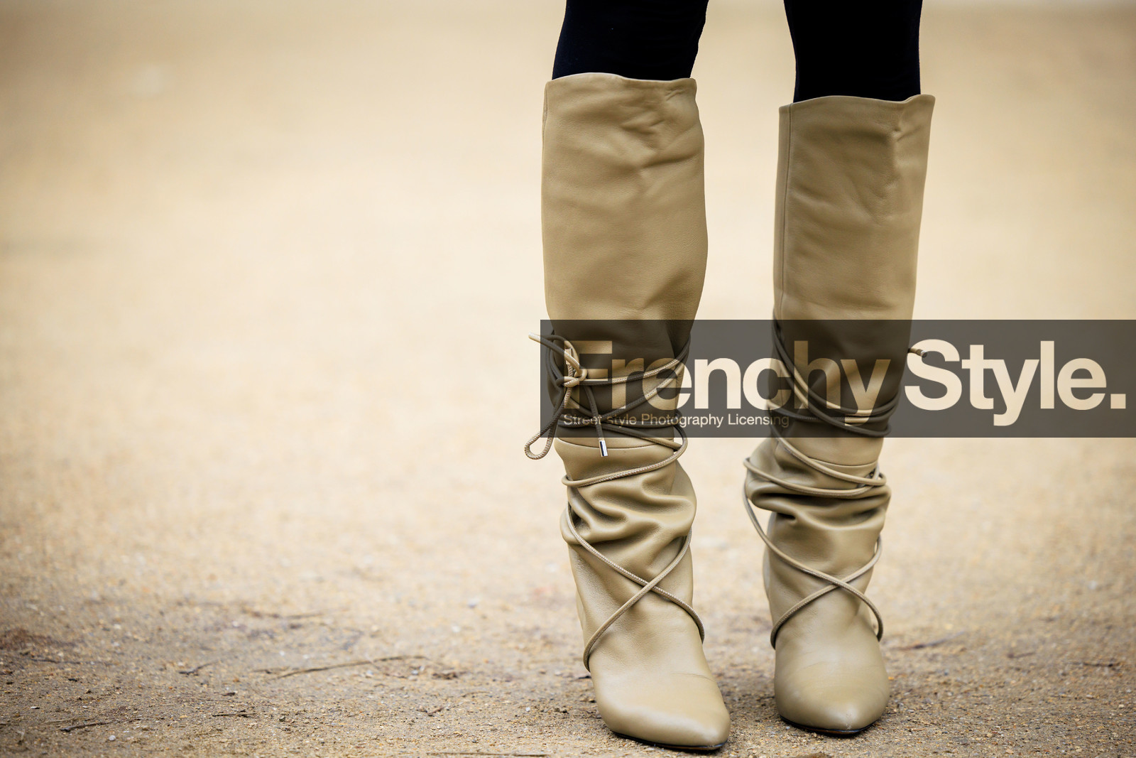 details, close up, kaki boots, laced boots, leather boots, fashion week, frenchystyle, FW, jonathan paciullo, street style, PARIS, PFW, SPRING SUMMER 2022, SS 22, atmosphere details, detail, horizontal, model