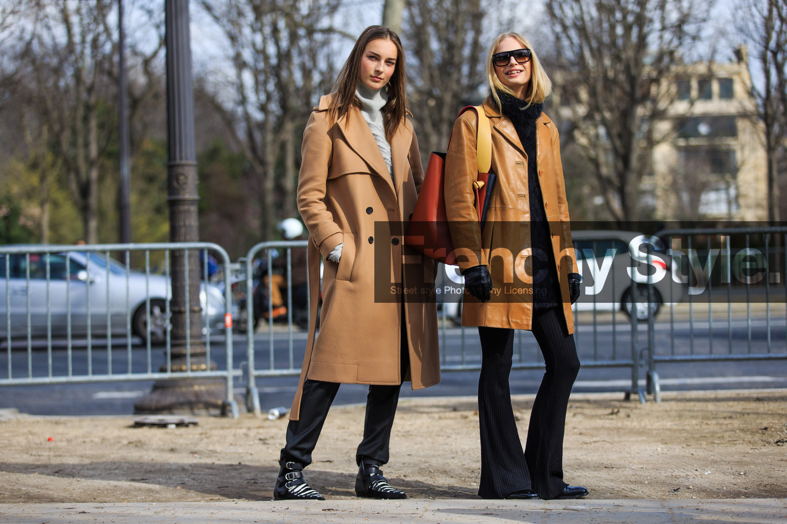 atmosphere details, AUTUMN WINTER 2016-2017, AW 16-17, beige coat, black boots, black gloves, black pants, black sweater, camel jacket, FALL WINTER 2016-2017, fashion week, Frederikke Sofie Falbe-Hansen, fredrerikke sofie falbe hansen, frenchystyle, full length, FW, FW 16-17, grey sweater, horizontal, jonathan paciullo, leather bag, leather boots, leather gloves, leather jacket, model, PARIS, PFW, printed shoes, red bag, street style, sunglasses, turtleneck sweater, wool pants, zebra