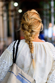 atmosphere details, back detail, braids, detail, fashion week, frenchystyle, FW, jonathan paciullo, NEW YORK, NYFW, SPRING SUMMER 2018, SS 18, street style, vertical, white dress